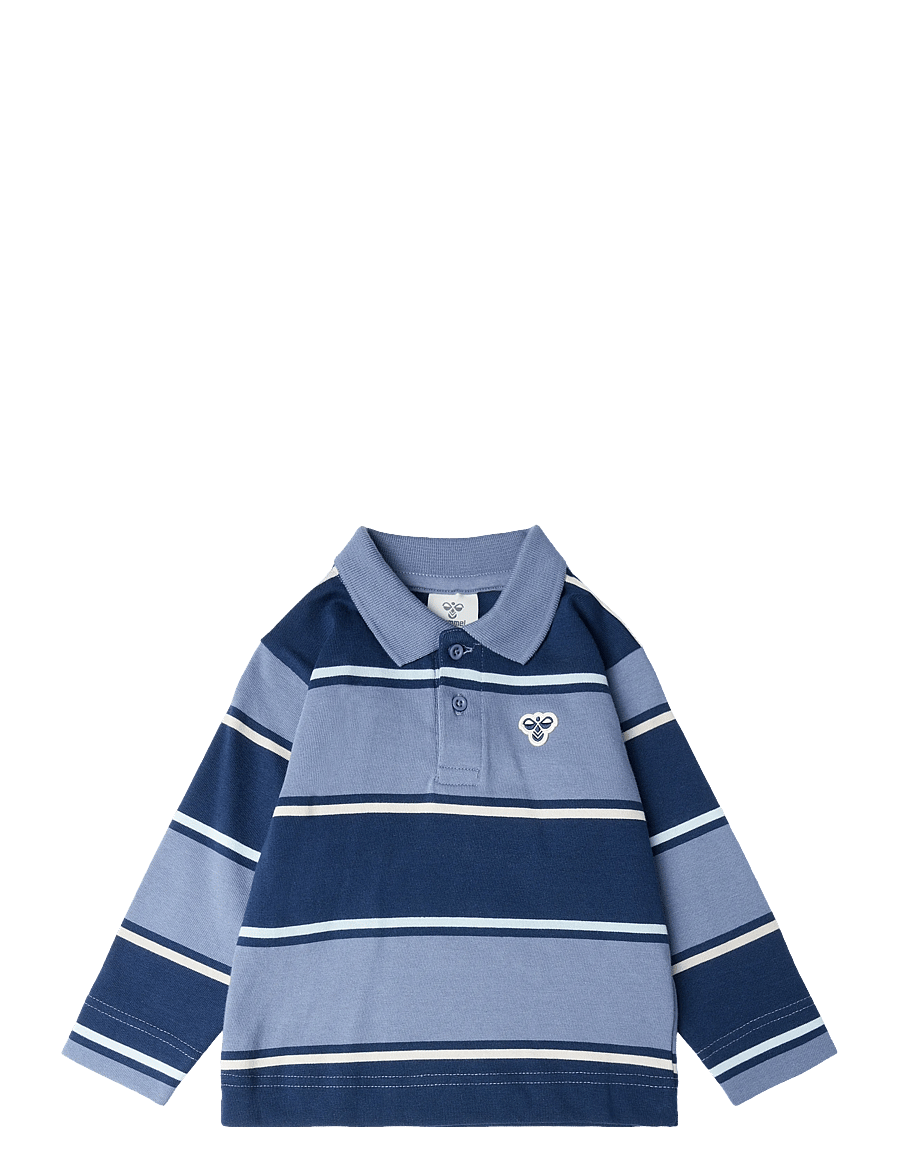 Hummel - hmlMINI LOOSE STRIPE POLO SHIRT - långärmade pikéer - flint stone - 0