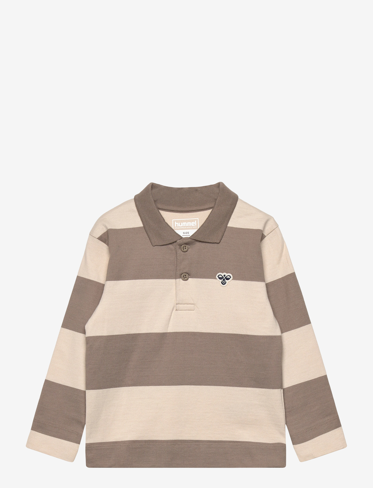 Hummel - hmlMINI LOOSE STRIPE POLO SHIRT - langærmede poloer - rock ridge - 0