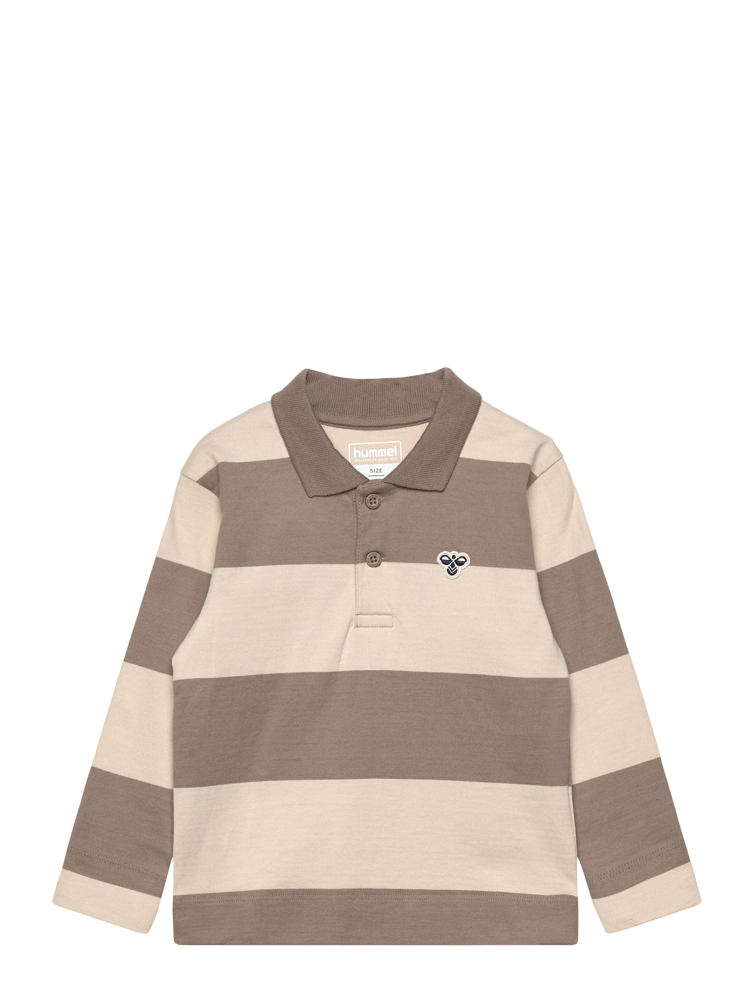 Hummel hmlMINI LOOSE STRIPE POLO SHIRT - Hummel - ROCK RIDGE / beige