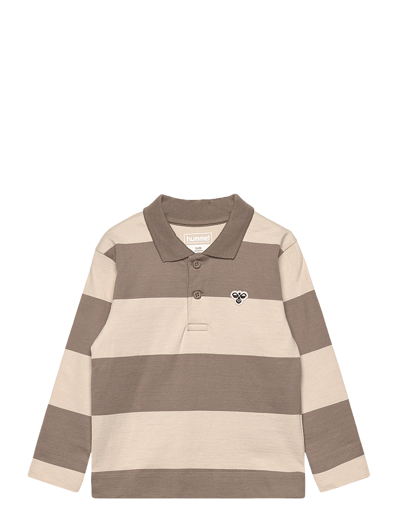 Hummel - hmlMINI LOOSE STRIPE POLO SHIRT - langærmede poloer - rock ridge - 0