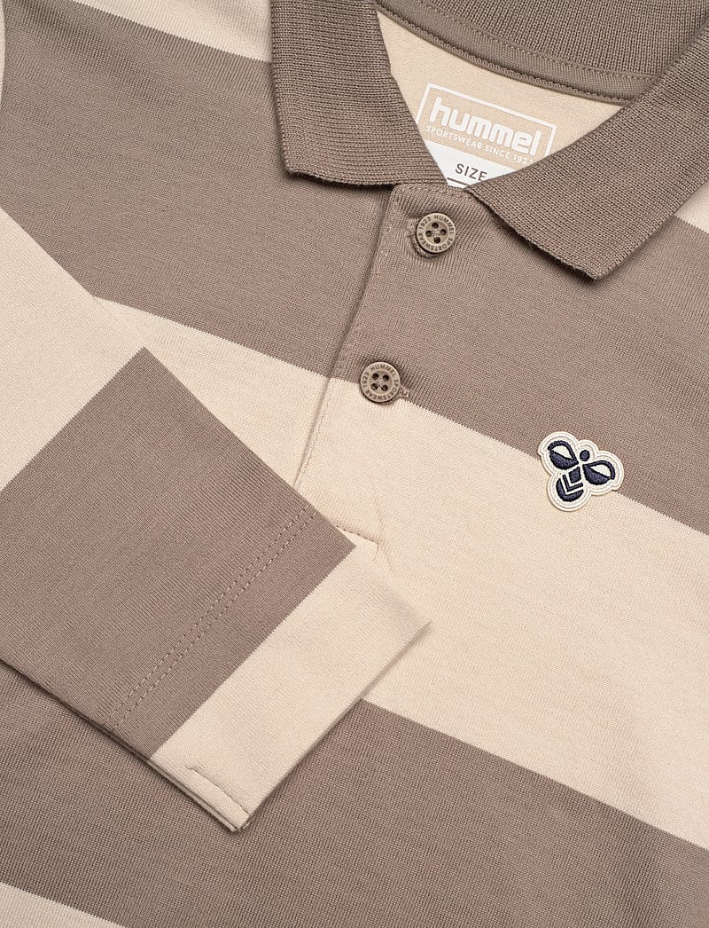 Hummel - hmlMINI LOOSE STRIPE POLO SHIRT - langærmede poloer - rock ridge - 2