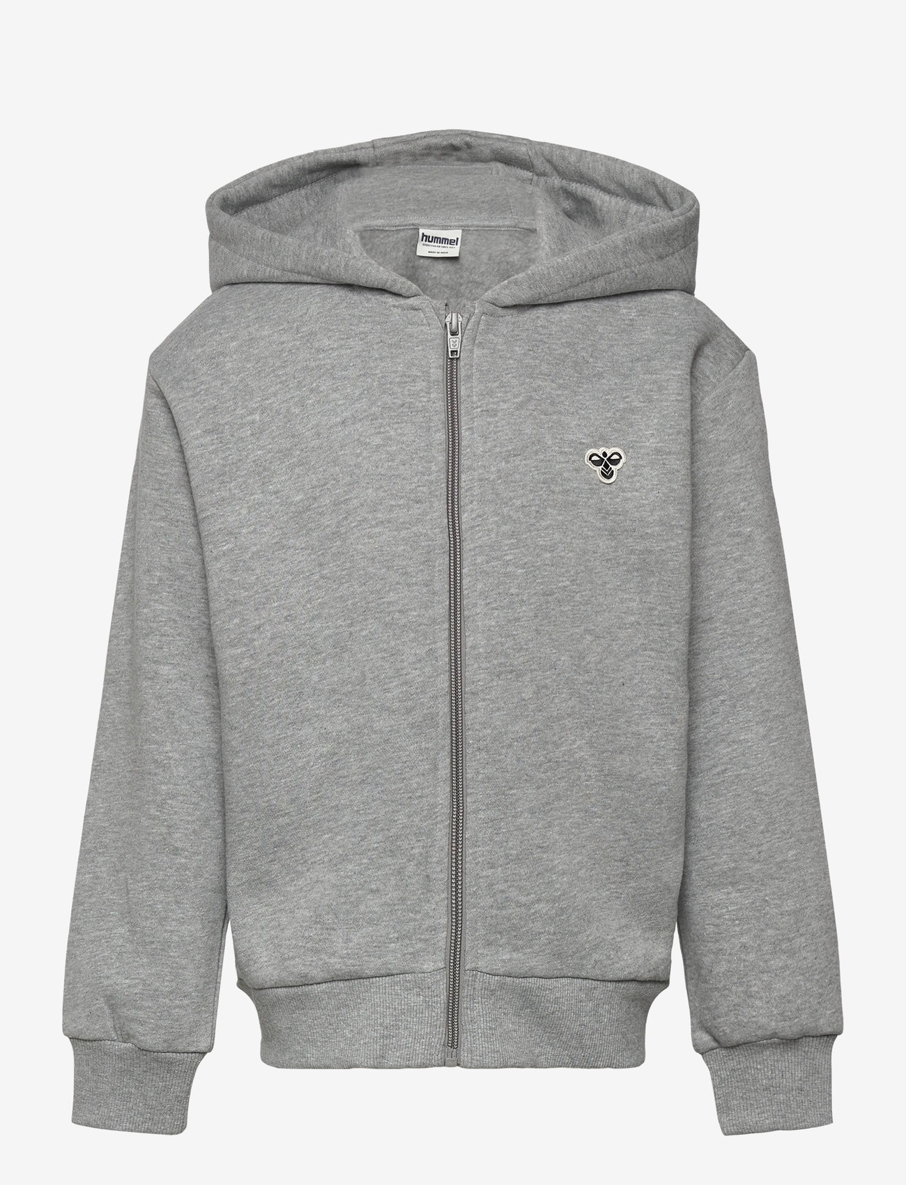 Hummel - hmlJR LOOSE ZIP HOODIE BEE - kapuutsiga dressipluusid - grey melange - 0