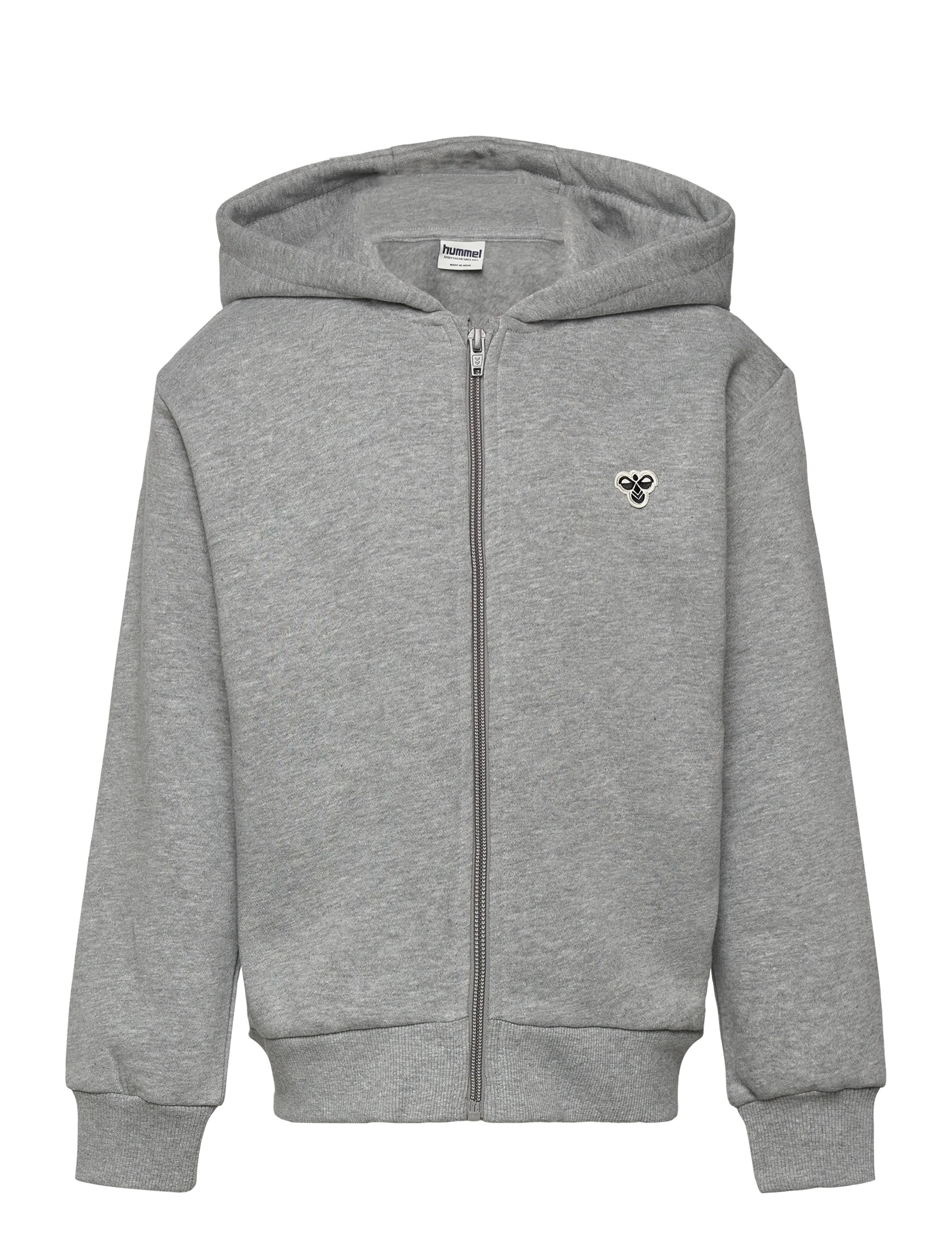 Hummel - hmlJR LOOSE ZIP HOODIE BEE - kapuzenpullover - grey melange - 0