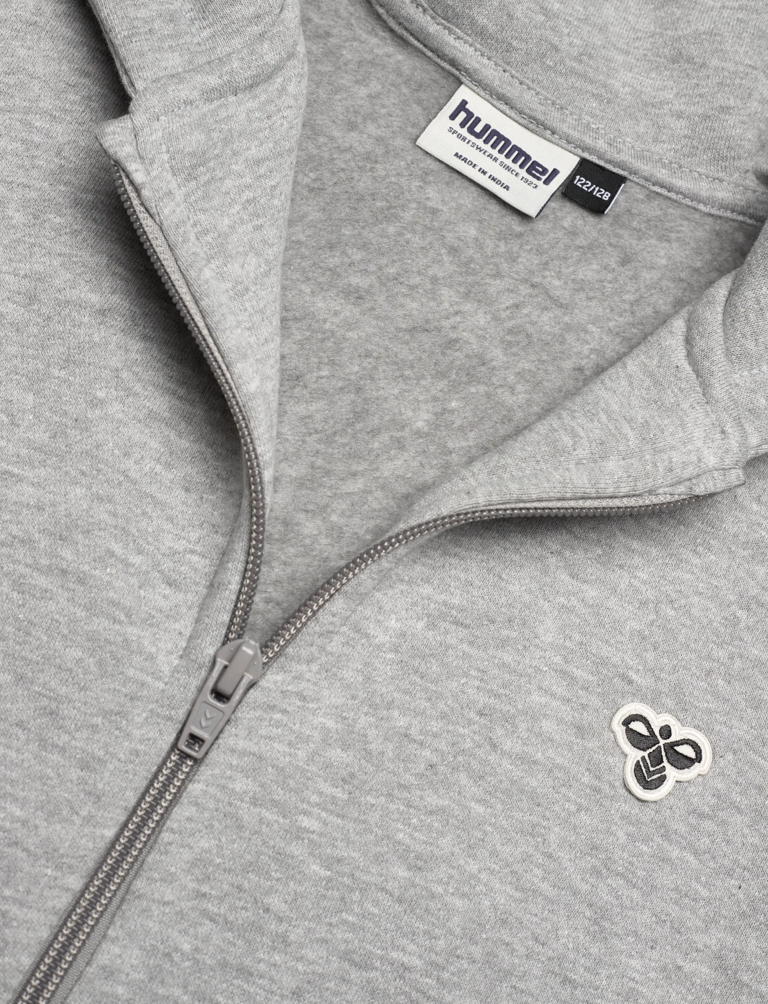 Hummel - hmlJR LOOSE ZIP HOODIE BEE - hættetrøjer - grey melange - 2