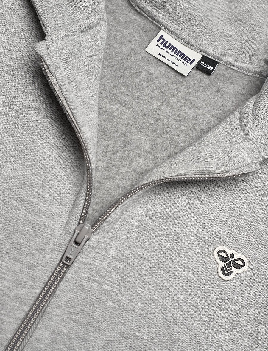Hummel - hmlJR LOOSE ZIP HOODIE BEE - kapuzenpullover - grey melange - 2