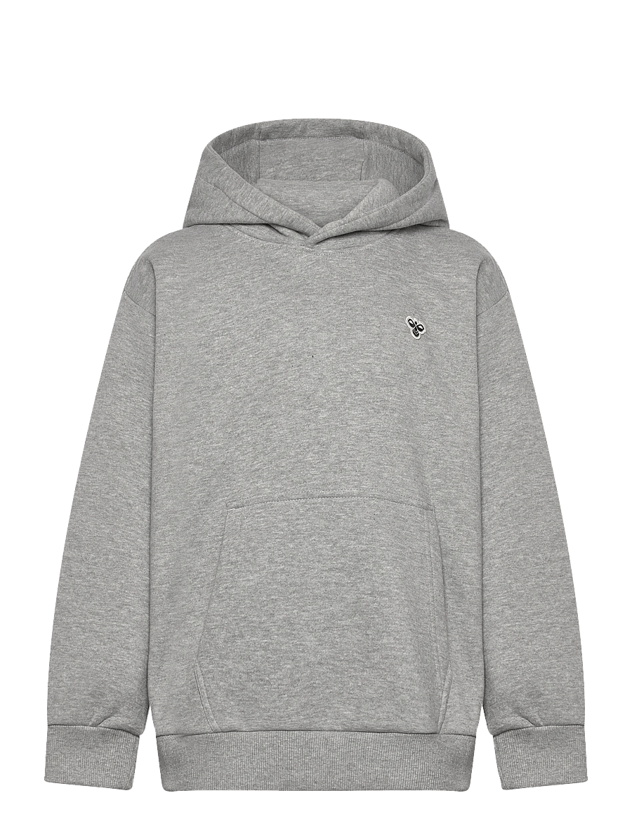 Hummel - hmlJR LOOSE HOODIE BEE - hoodies - grey melange - 0