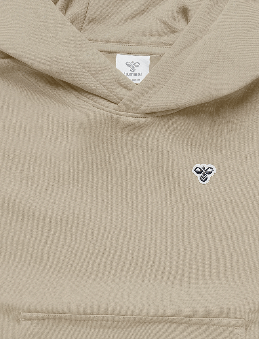 Hummel - hmlJR LOOSE HOODIE BEE - huvtröjor - vintage khaki - 2