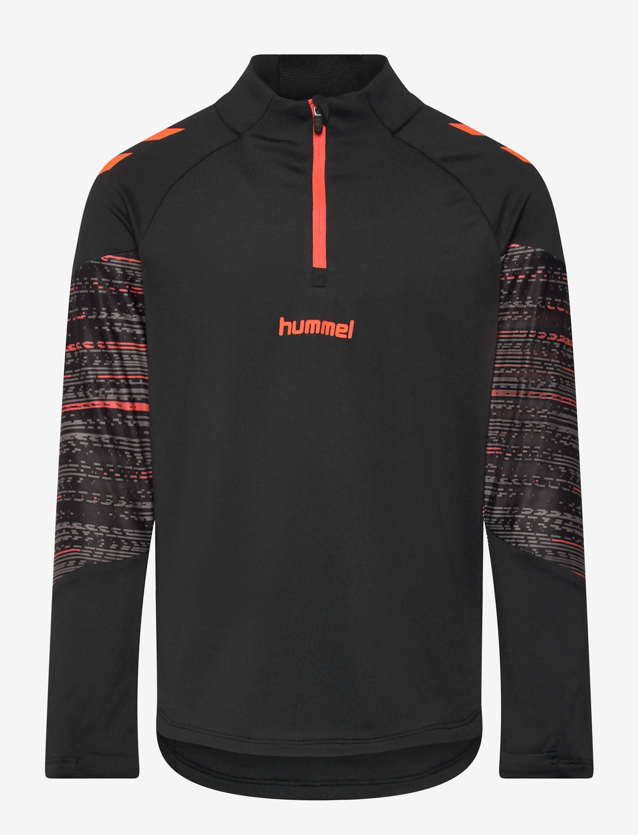 Hummel - hmlBLAZE PRO TRAINING HALF ZIP KIDS - langærmede t-shirts - black/orange - 0