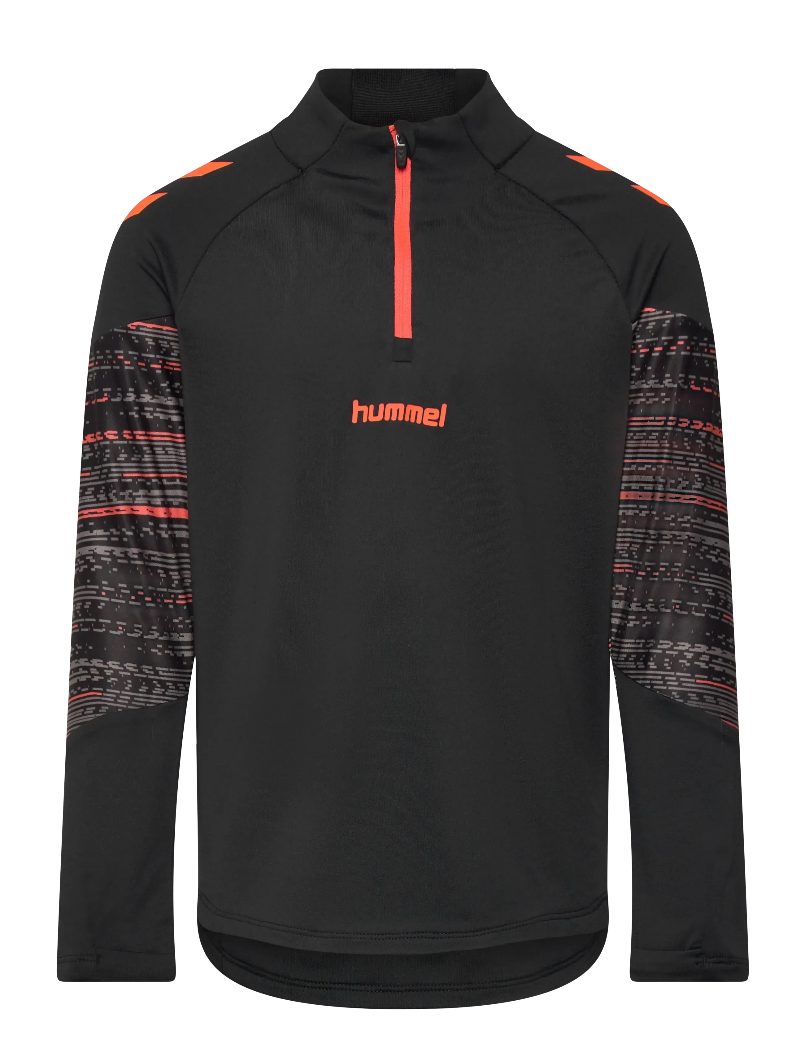 Hummel hmlBLAZE PRO TRAINING HALF ZIP KIDS - Overdele - BLACK/ORANGE / black