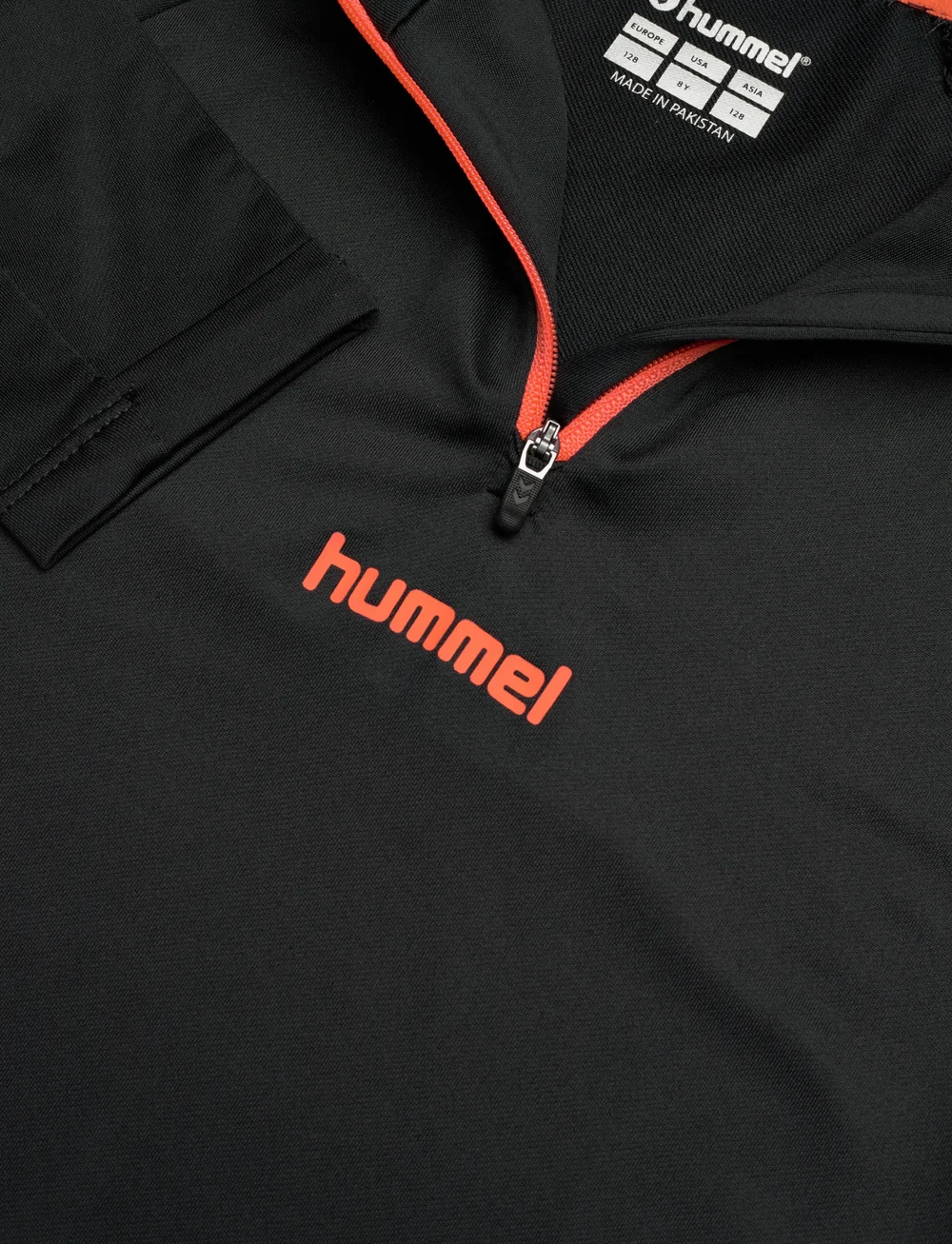 Hummel - hmlBLAZE PRO TRAINING HALF ZIP KIDS - långärmade t-shirts - black/orange - 2