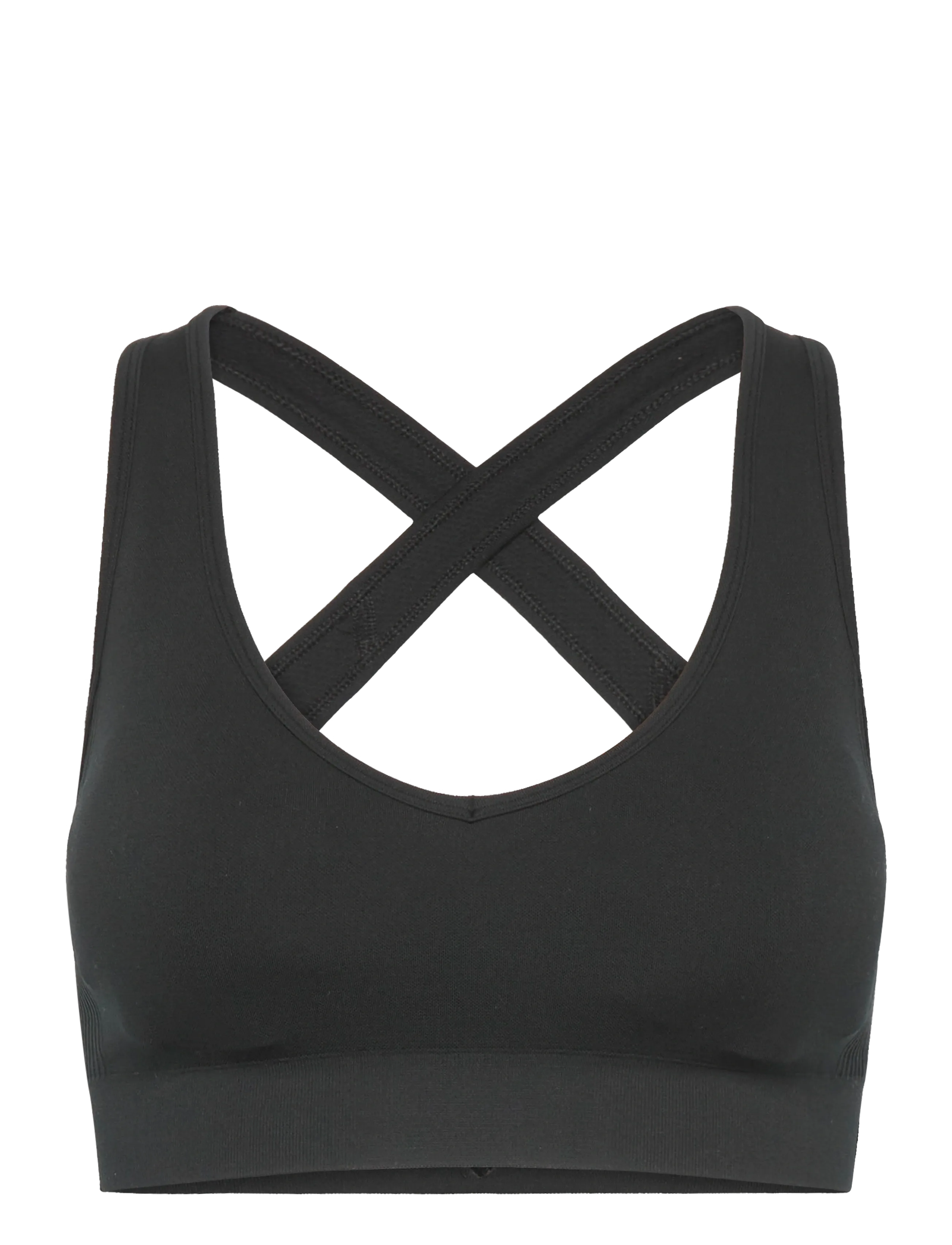 Hummel hmlHIIT SEAMLESS V SHAPE PADDED BRA - Hummel - BLACK / black