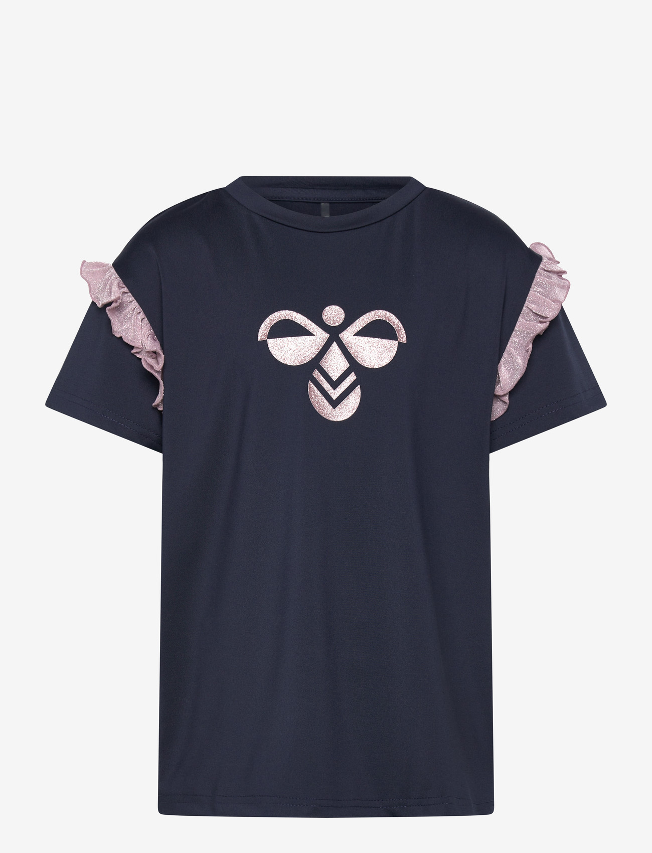 Hummel - hmlJR MIX GLITTER T-SHIRT S/S - lyhythihaiset t-paidat - black iris - 0