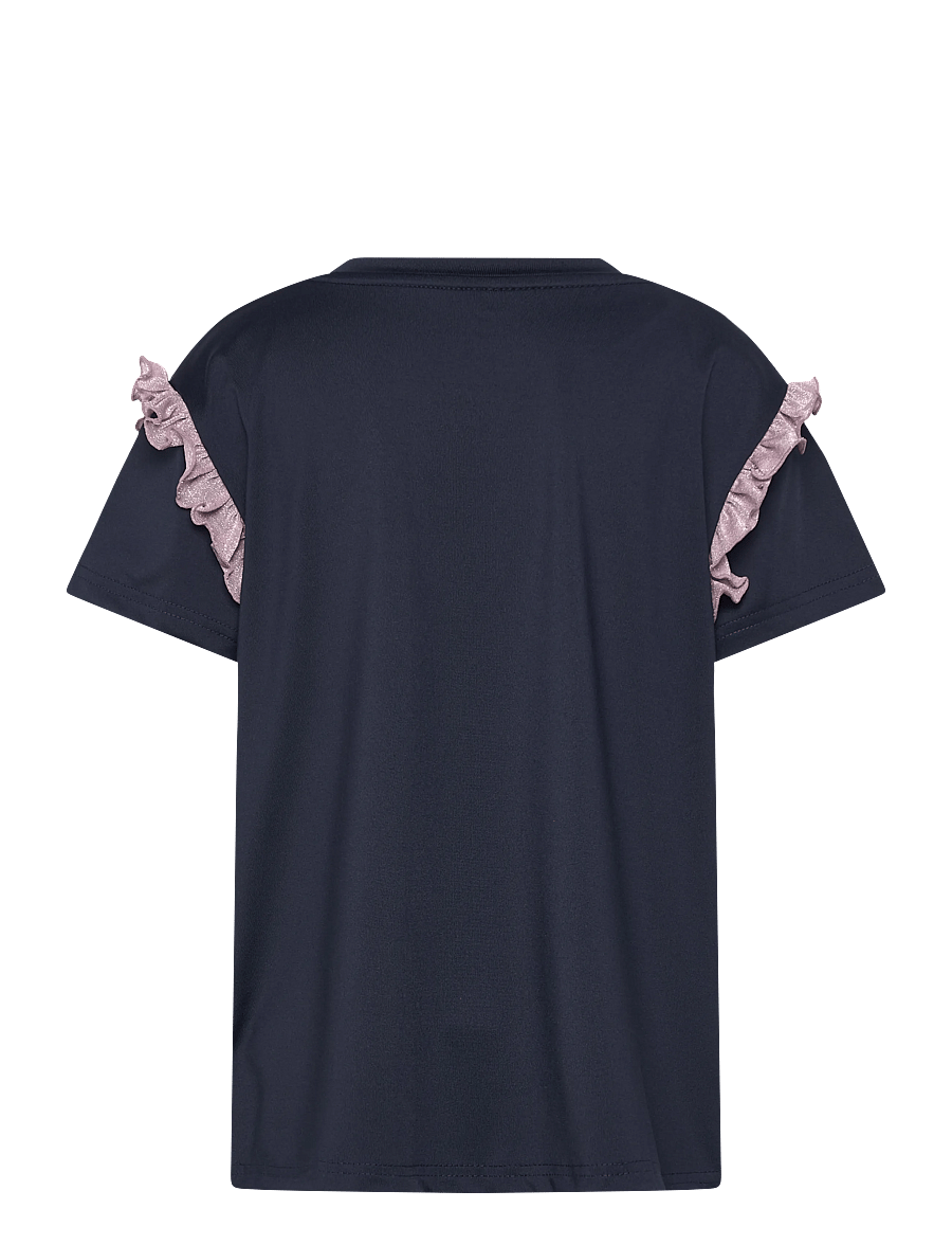 Hummel - hmlJR MIX GLITTER T-SHIRT S/S - short-sleeved t-shirts - black iris - 1