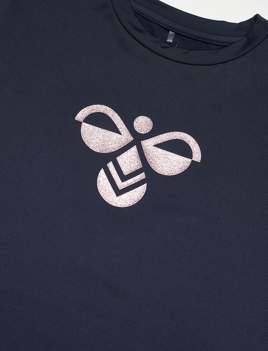 Hummel - hmlJR MIX GLITTER T-SHIRT S/S - short-sleeved t-shirts - black iris - 2