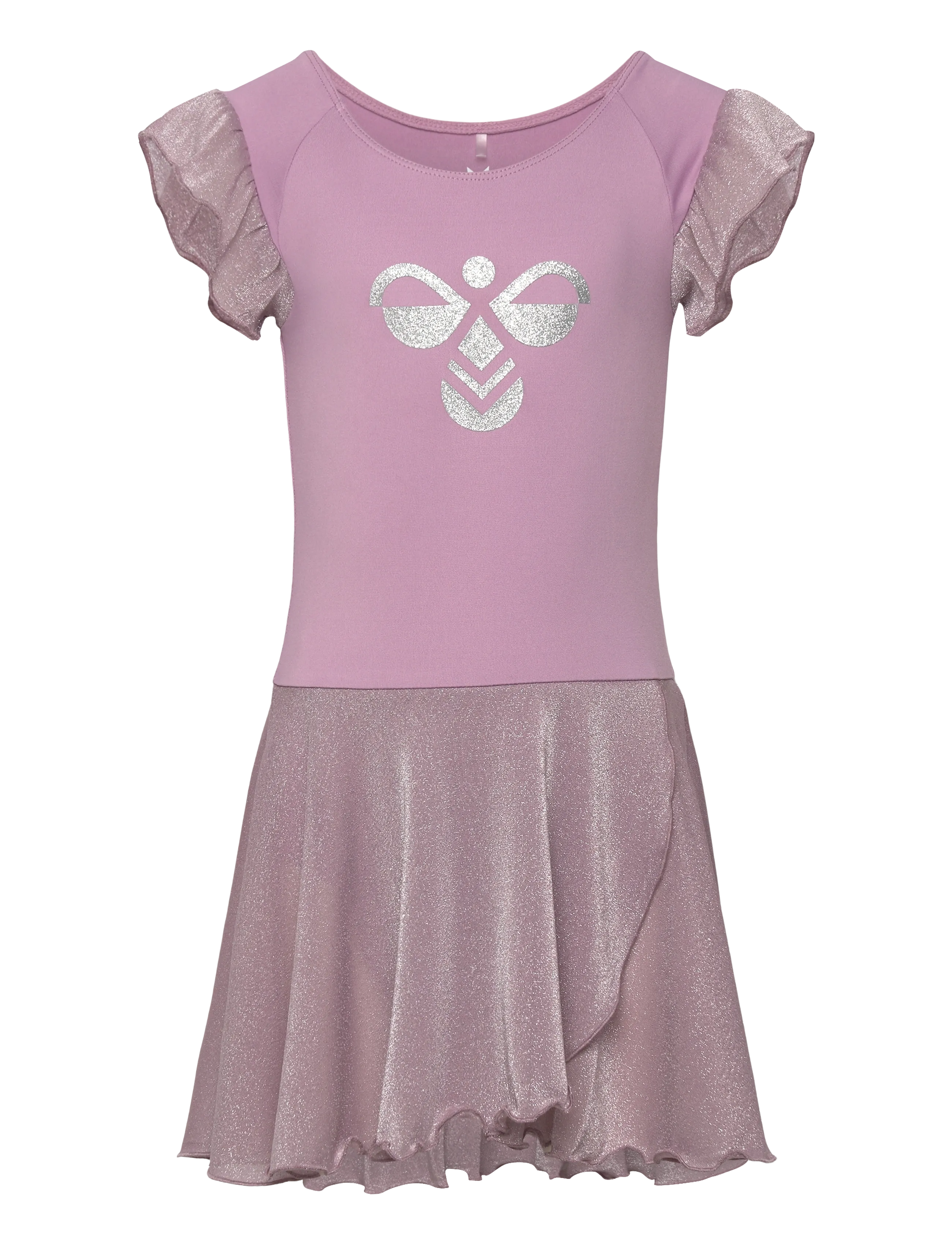 Hummel - hmlJR MIX GLITTER DRESS - kortærmede hverdagskjoler - lavender mist - 0
