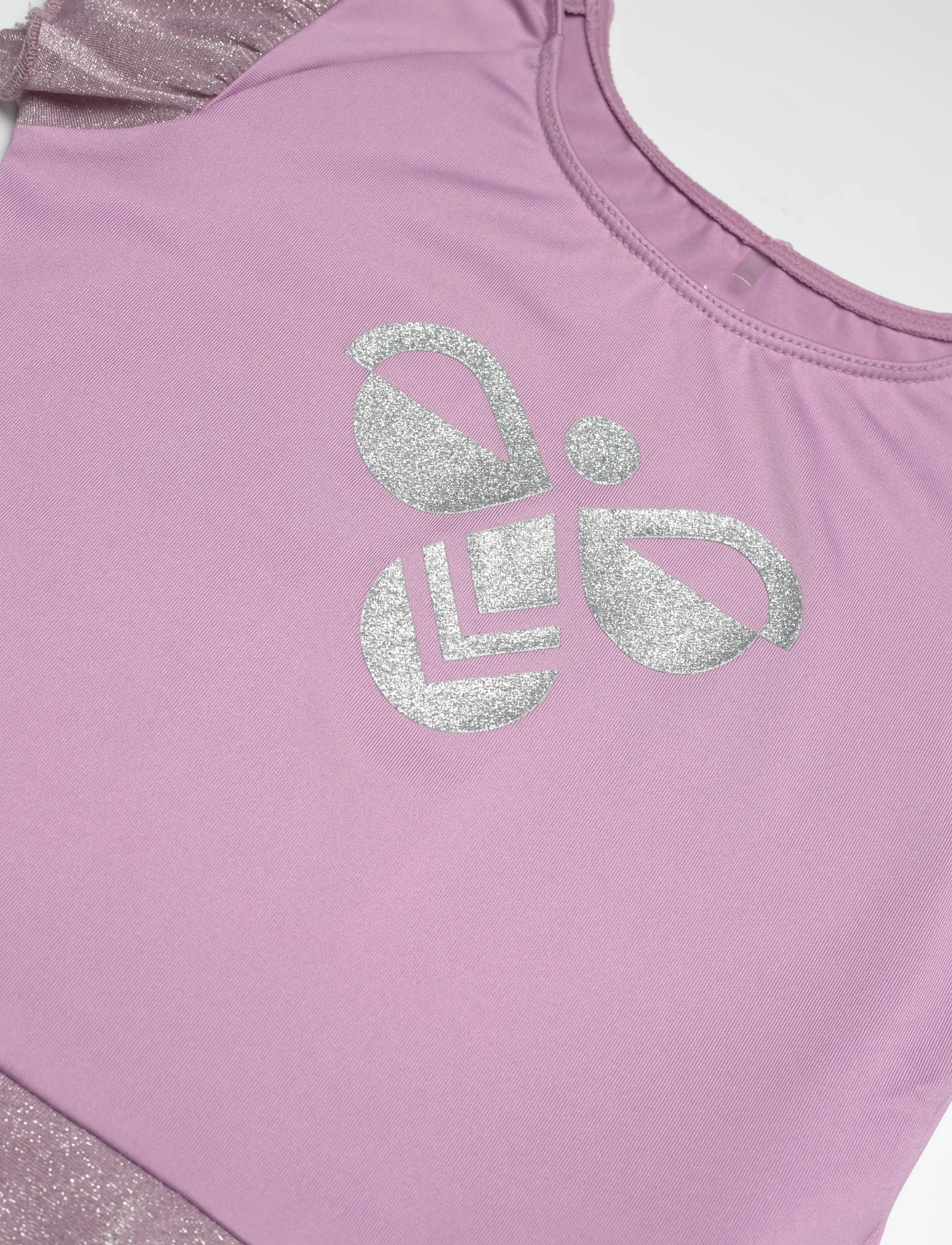 Hummel - hmlJR MIX GLITTER DRESS - kurzärmelige freizeitkleider - lavender mist - 2