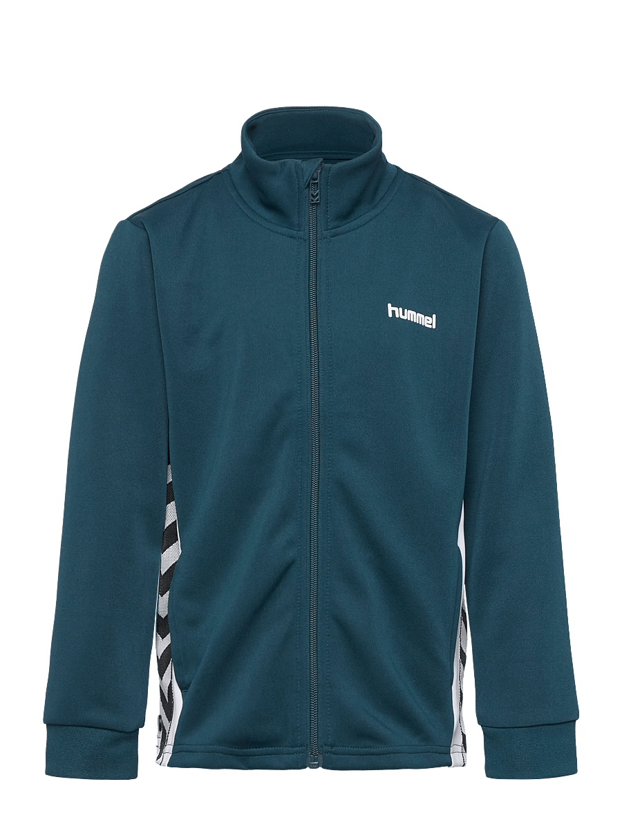 Hummel - hmlJR CHEVRON ZIP JACKET - sweatshirts - reflecting pond - 0