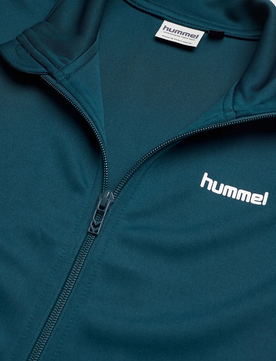 Hummel - hmlJR CHEVRON ZIP JACKET - sweatshirts - reflecting pond - 2