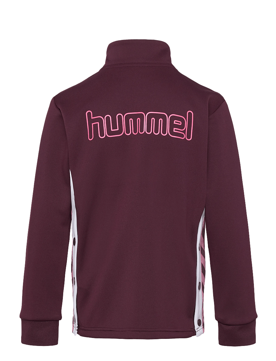 Hummel - hmlJR CHEVRON ZIP JACKET - sweatshirts - winetasting - 1