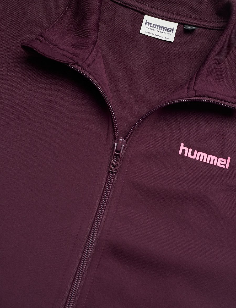 Hummel - hmlJR CHEVRON ZIP JACKET - sweatshirts - winetasting - 2