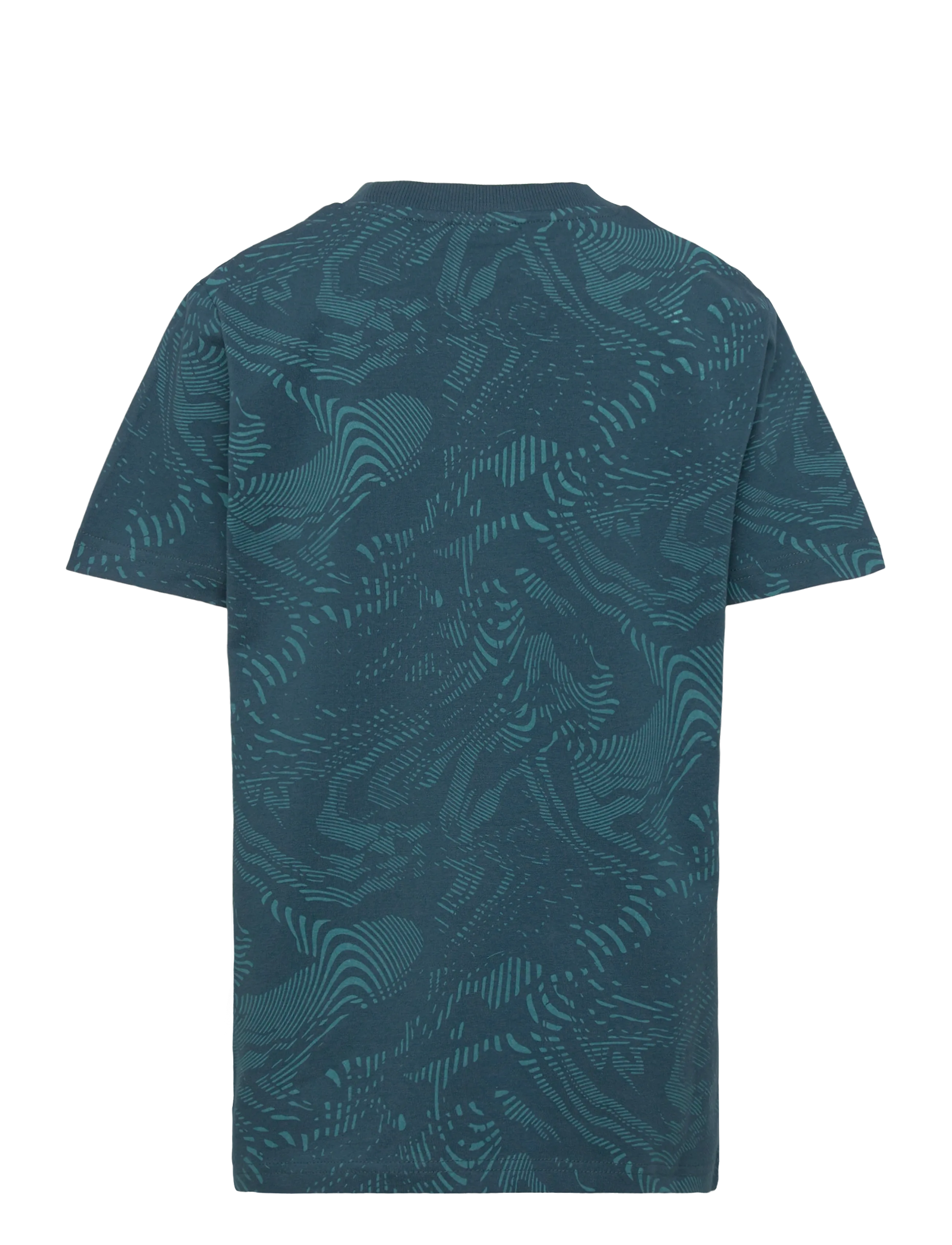 Hummel - hmlJR AOP LOGO T-SHIRT - sportieve tops - reflecting pond - 1
