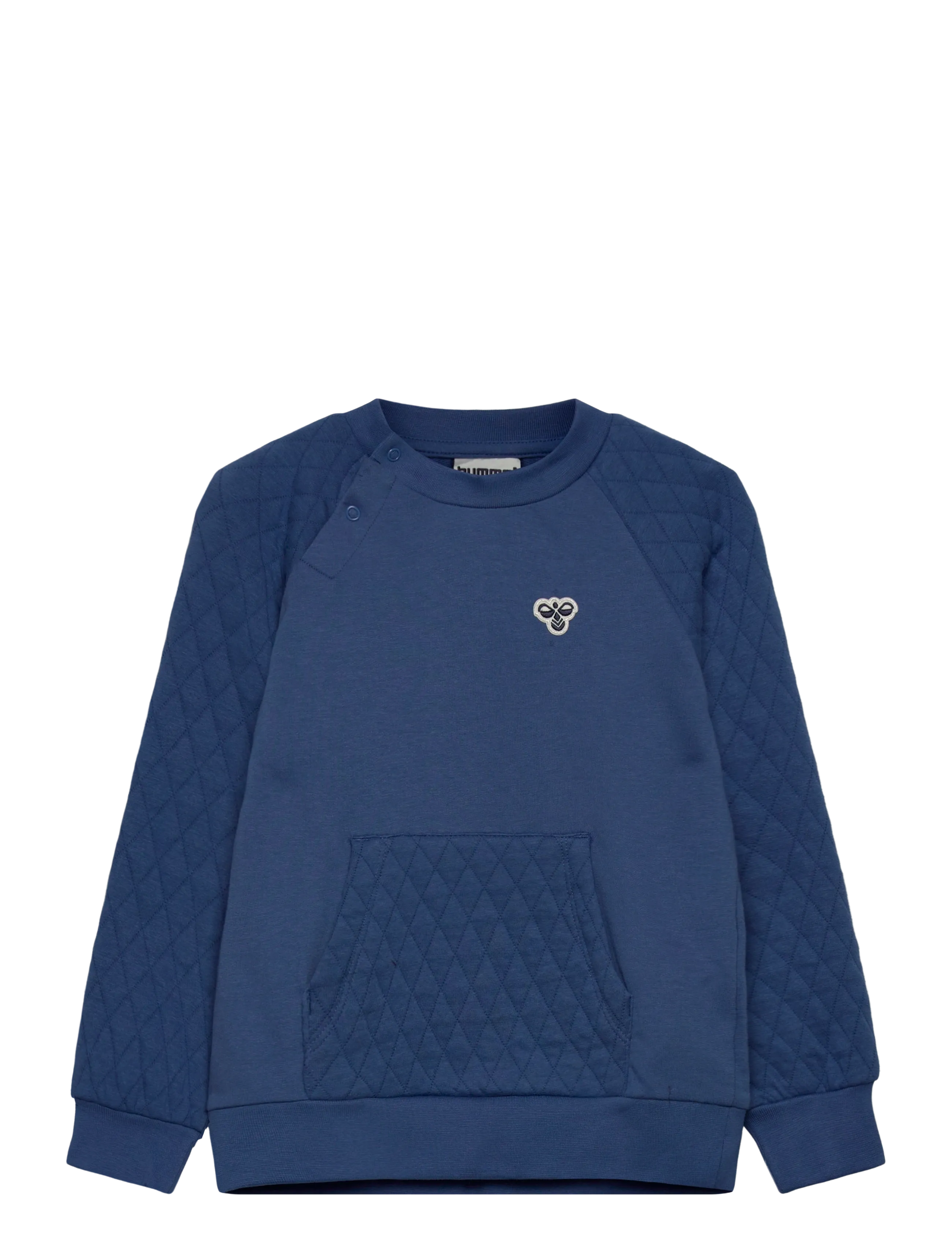Hummel Hmlmini Loose Quilt Poc Sweatshirt, 110, Blue, Sweatshirts & Hættetrøjer > Sweatshirts, Børn