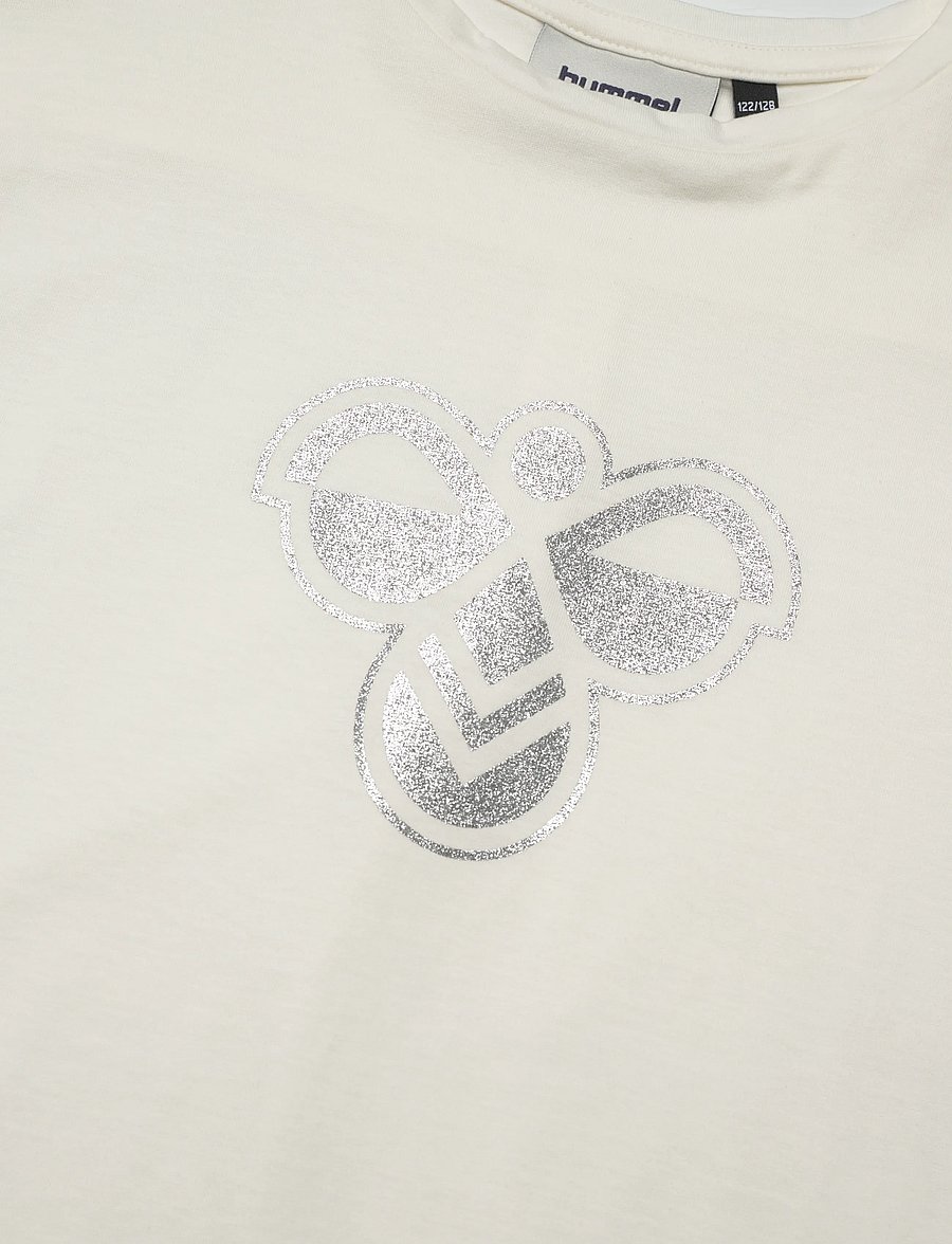 Hummel - hmlJR REG T-SHIRT S/L BIG BEE - sportoberteile - blanc de blanc - 2