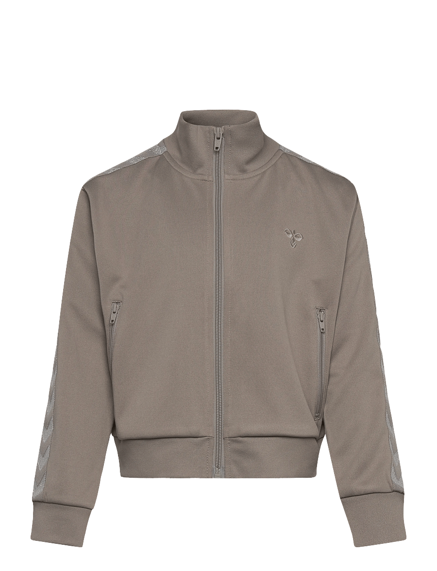 Hummel - hmlJR REG POLY TAPE GIRL ZIP JACKET - outdoor - rock ridge - 0