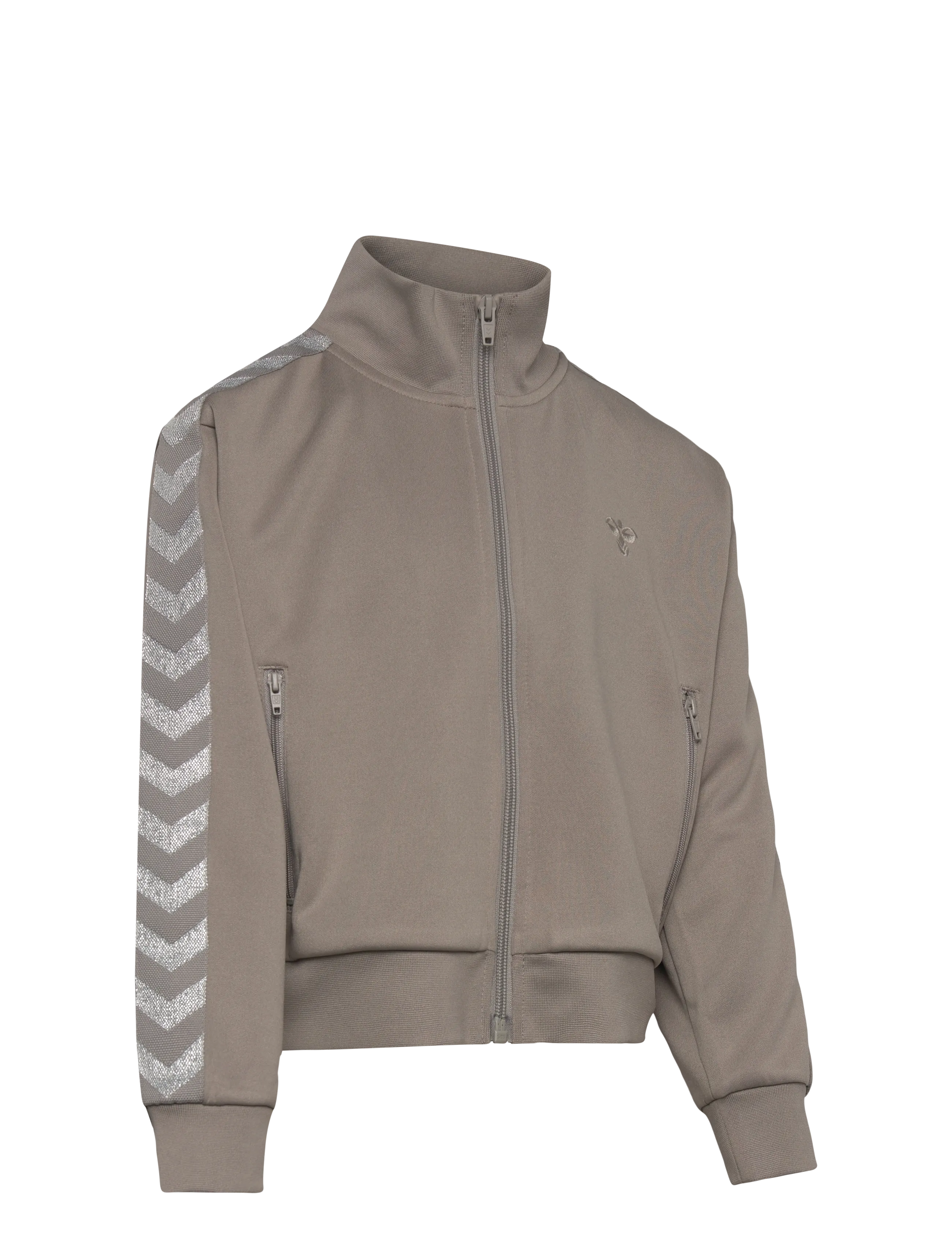 Hummel - hmlJR REG POLY TAPE GIRL ZIP JACKET - outdoor - rock ridge - 2