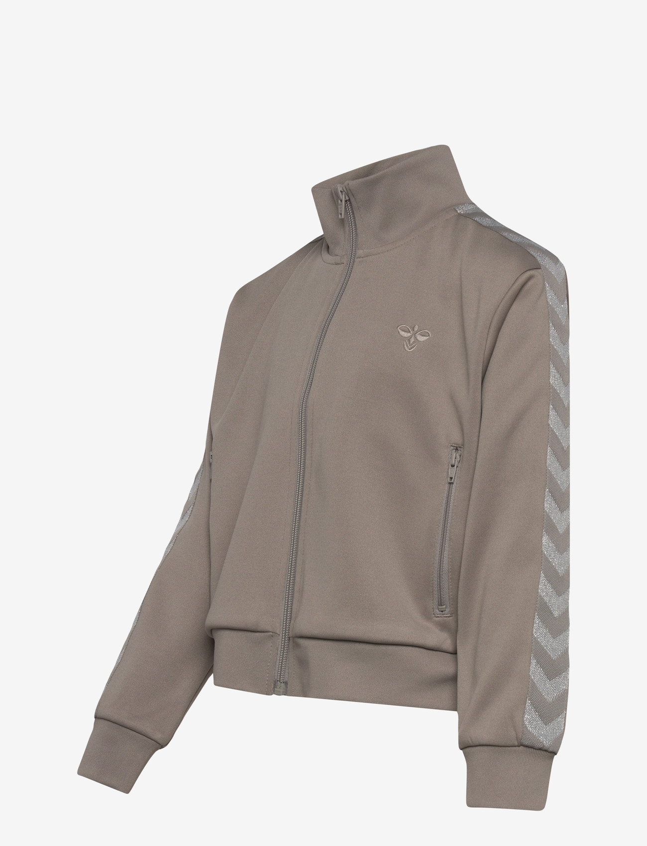 Hummel - hmlJR REG POLY TAPE GIRL ZIP JACKET - outdoor - rock ridge - 3