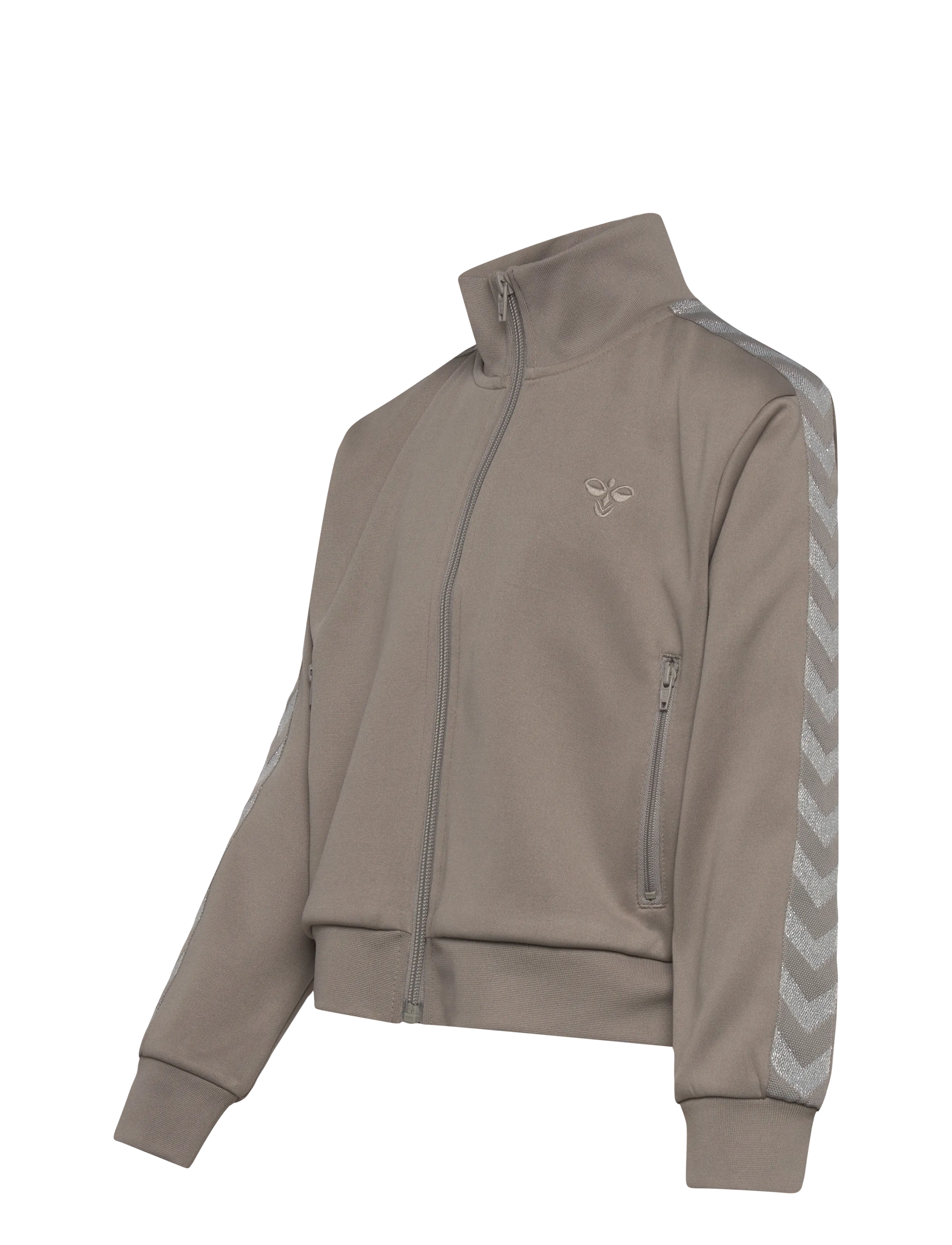 Hummel - hmlJR REG POLY TAPE GIRL ZIP JACKET - outdoor - rock ridge - 3