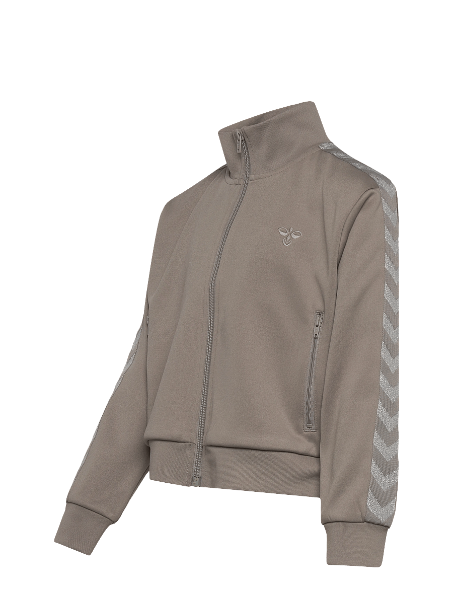 Hummel - hmlJR REG POLY TAPE GIRL ZIP JACKET - outdoor - rock ridge - 3