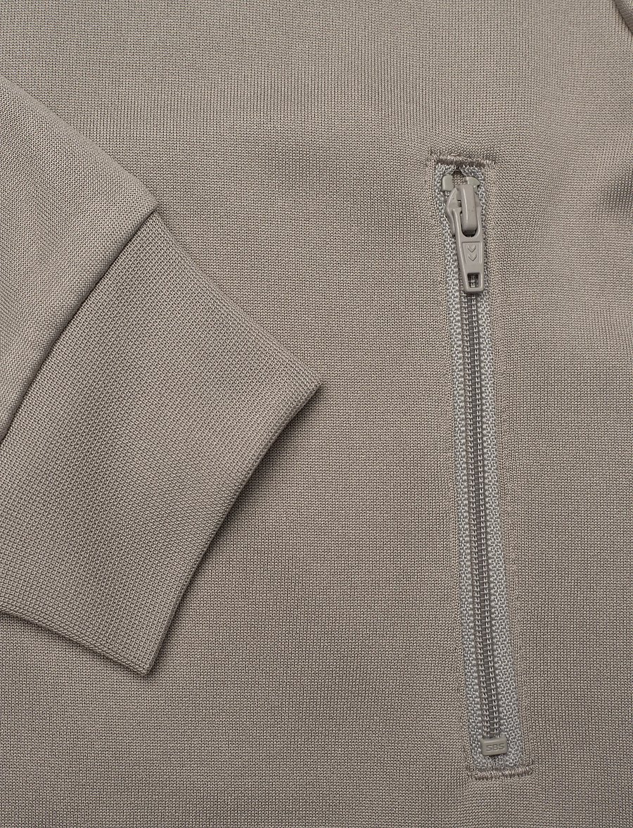 Hummel - hmlJR REG POLY TAPE GIRL ZIP JACKET - outdoor - rock ridge - 5