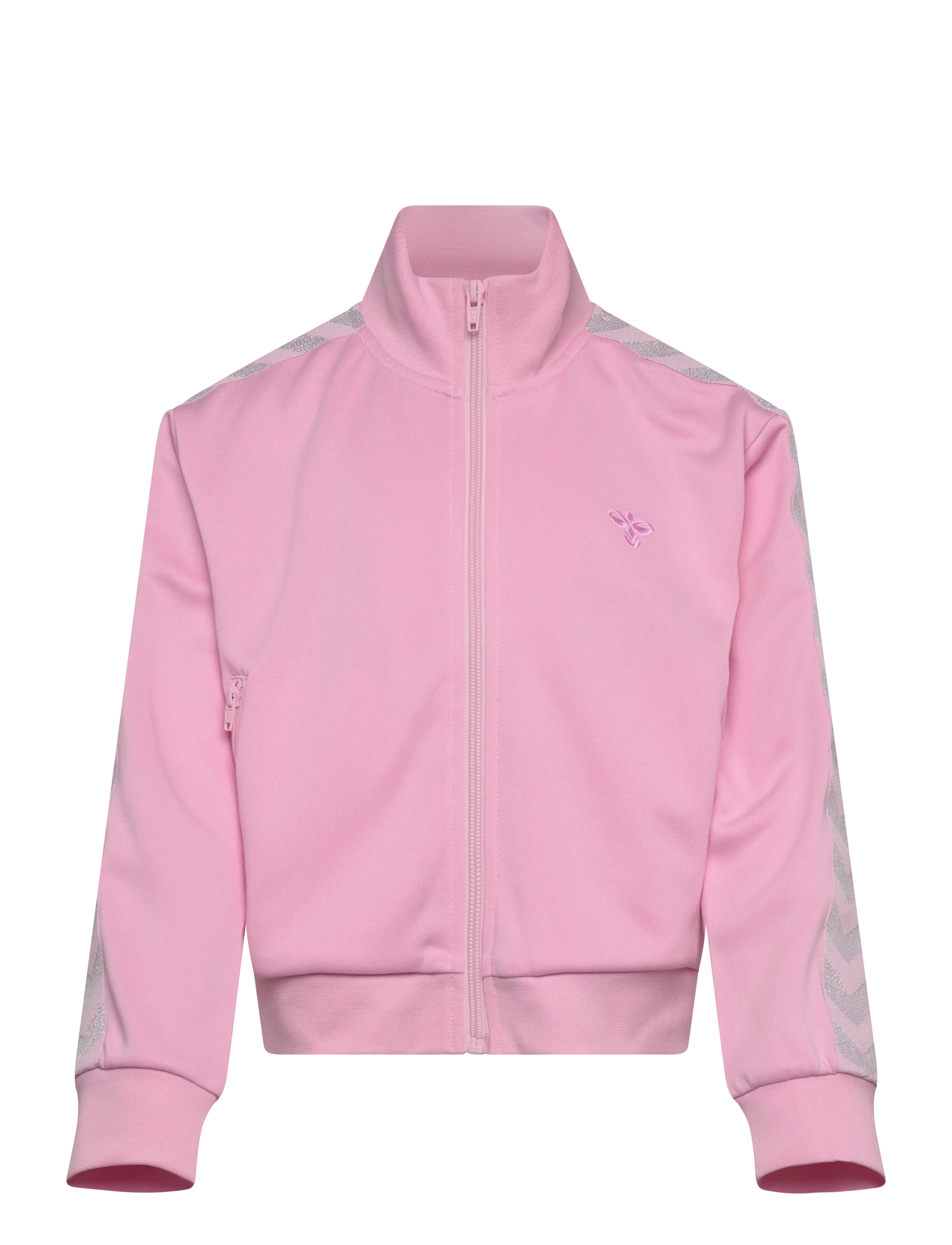 Hummel Hmljr Reg Poly Tape Girl Zip Jacket, 122/128, Pink, Jakker & Frakker > Lette Jakker, Børn