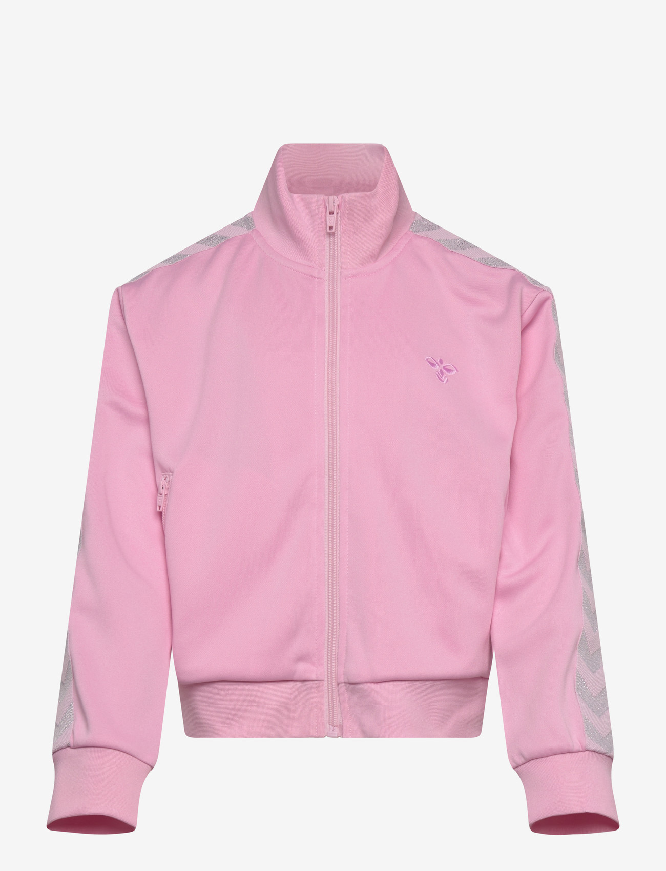 Hummel - hmlJR REG POLY TAPE GIRL ZIP JACKET - outerwear - roseate spoonbill - 0