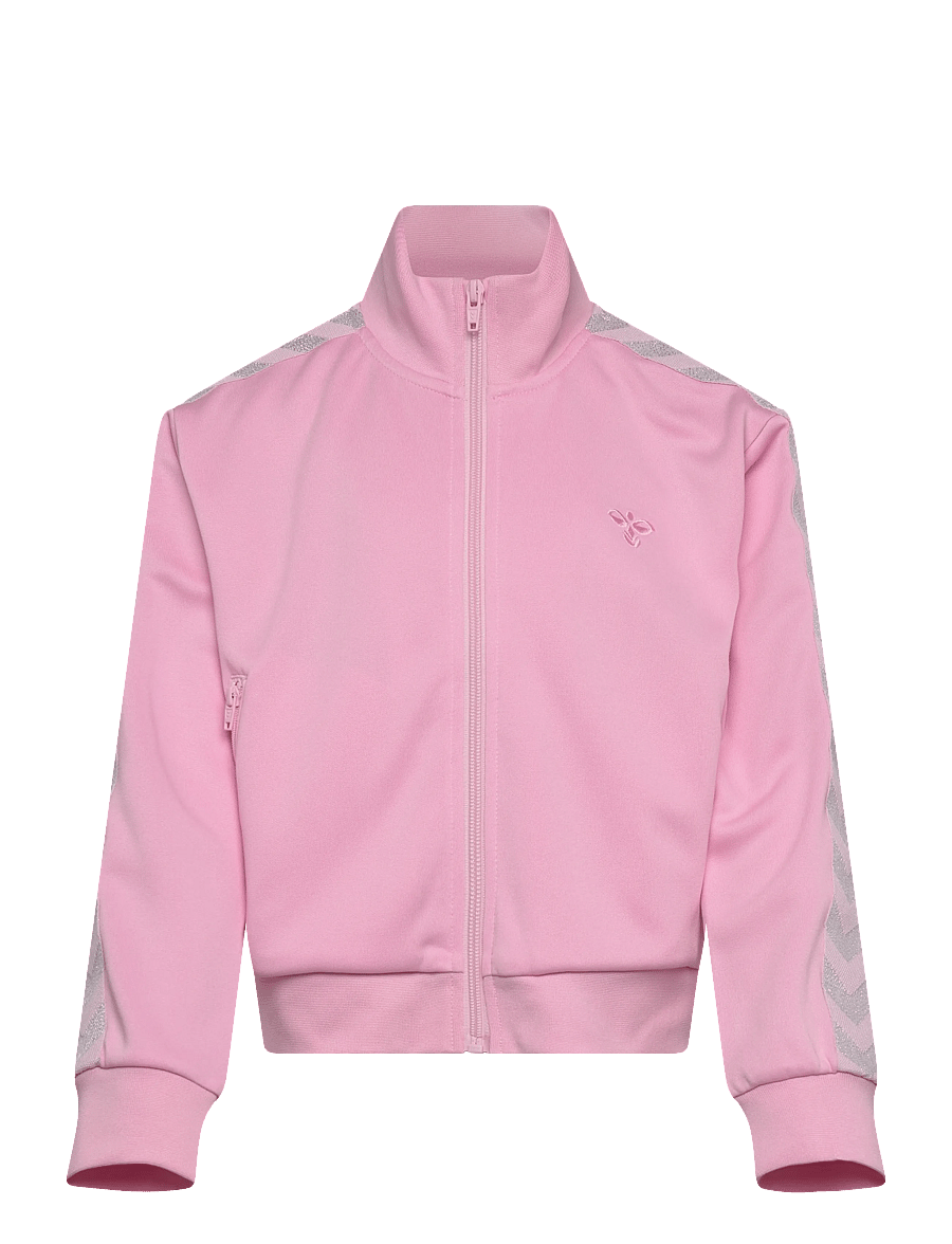 Hummel - hmlJR REG POLY TAPE GIRL ZIP JACKET - outerwear - roseate spoonbill - 0