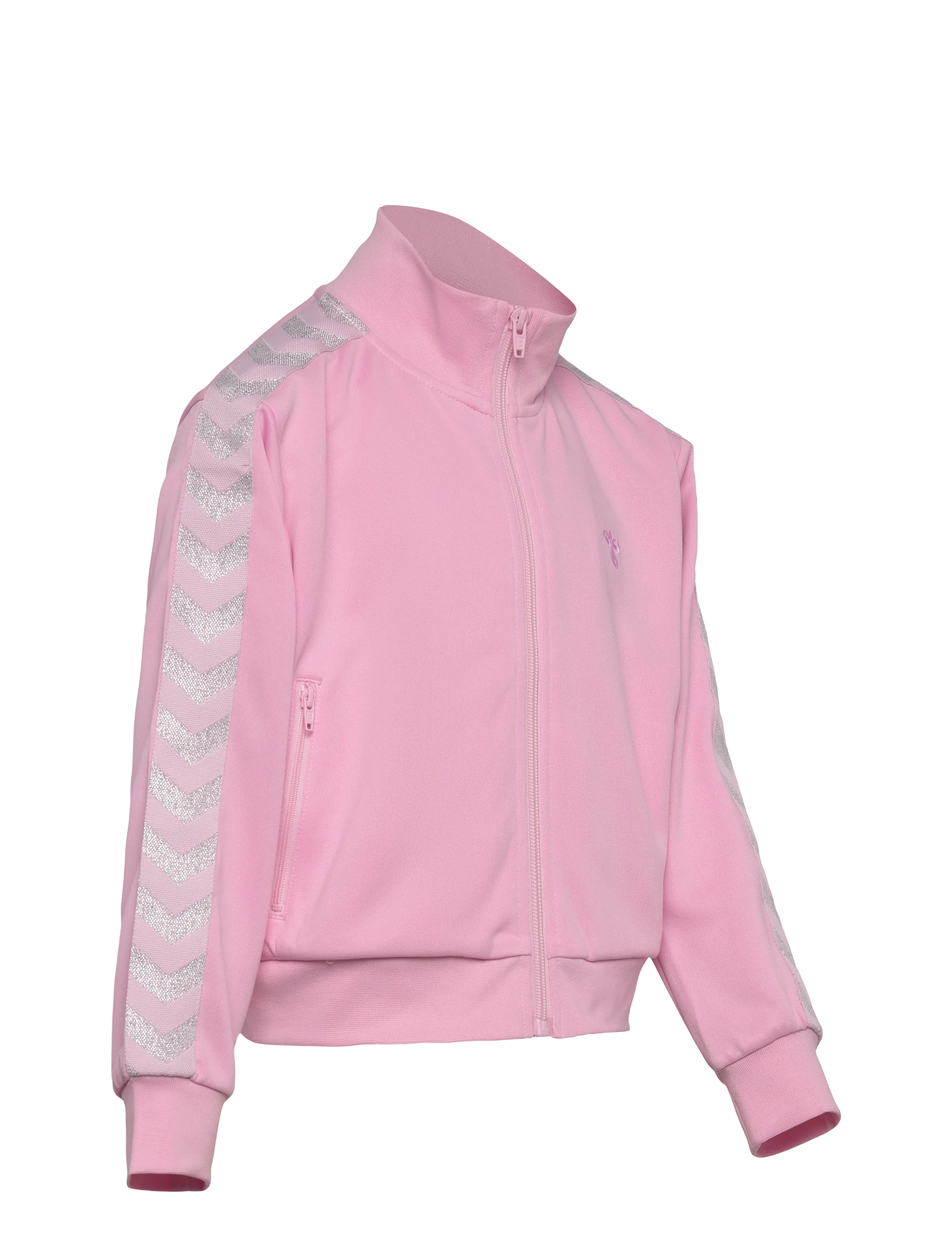 Hummel - hmlJR REG POLY TAPE GIRL ZIP JACKET - outdoor - roseate spoonbill - 2