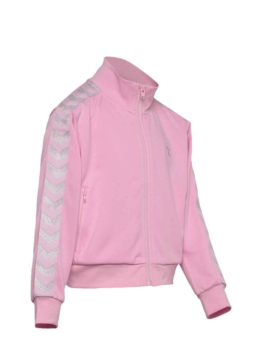 Hummel - hmlJR REG POLY TAPE GIRL ZIP JACKET - outerwear - roseate spoonbill - 2