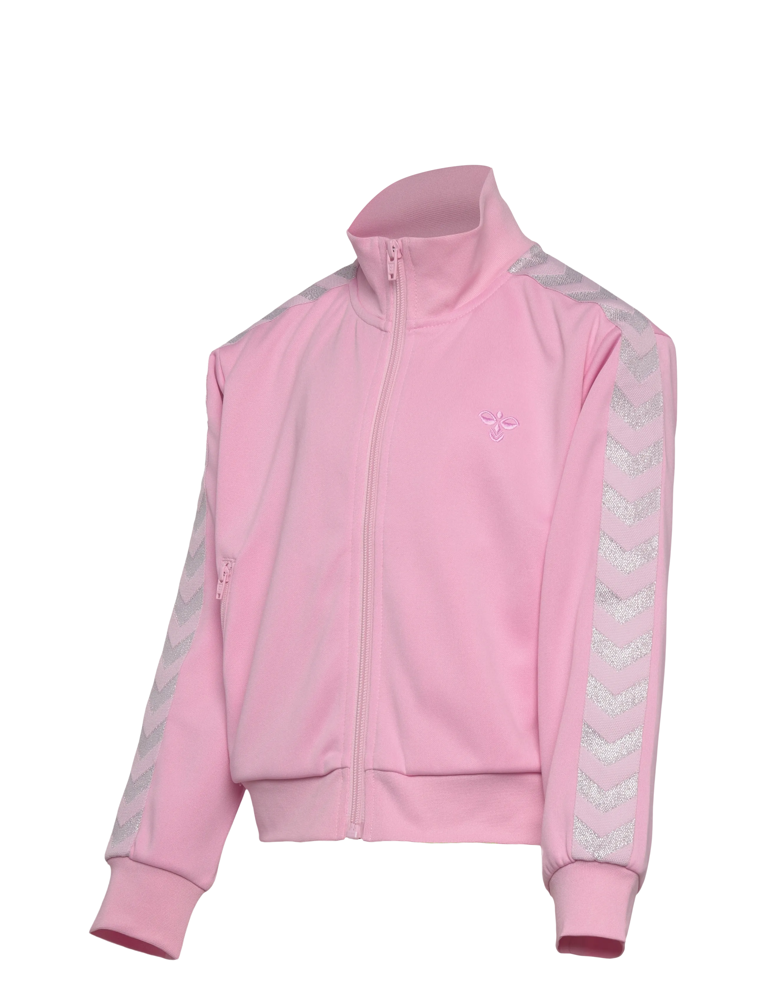 Hummel - hmlJR REG POLY TAPE GIRL ZIP JACKET - outdoor - roseate spoonbill - 3