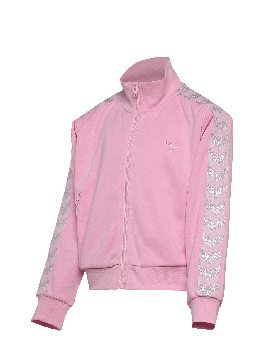 Hummel - hmlJR REG POLY TAPE GIRL ZIP JACKET - outerwear - roseate spoonbill - 3