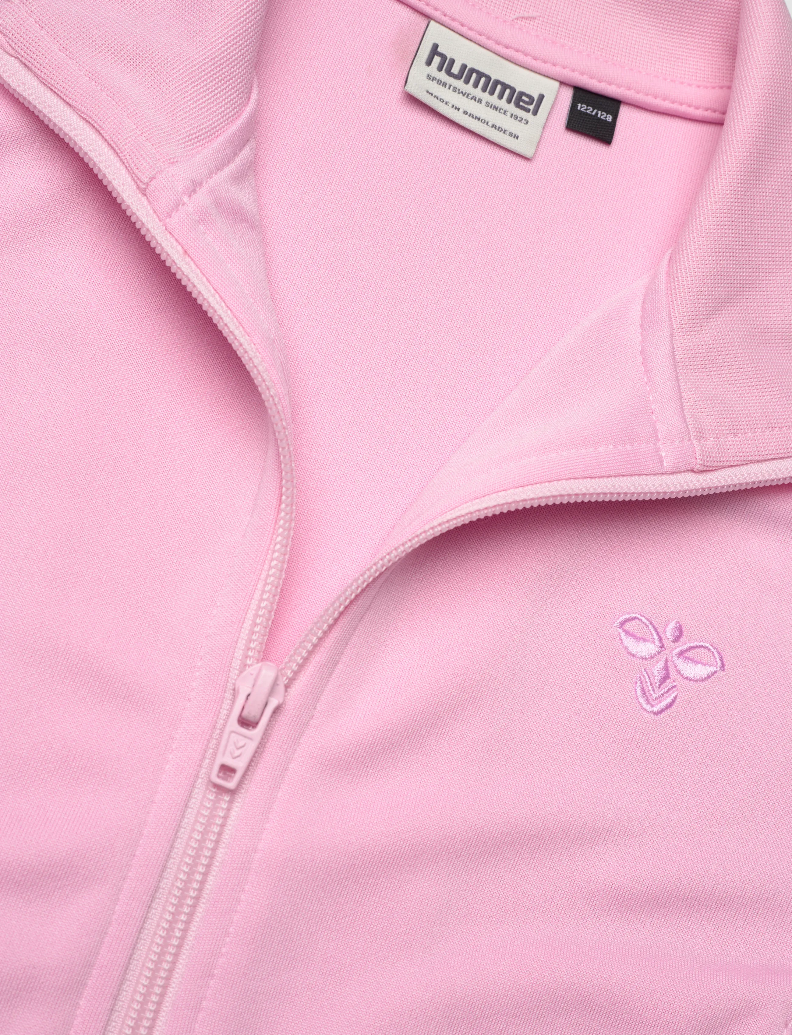 Hummel - hmlJR REG POLY TAPE GIRL ZIP JACKET - outdoor - roseate spoonbill - 4