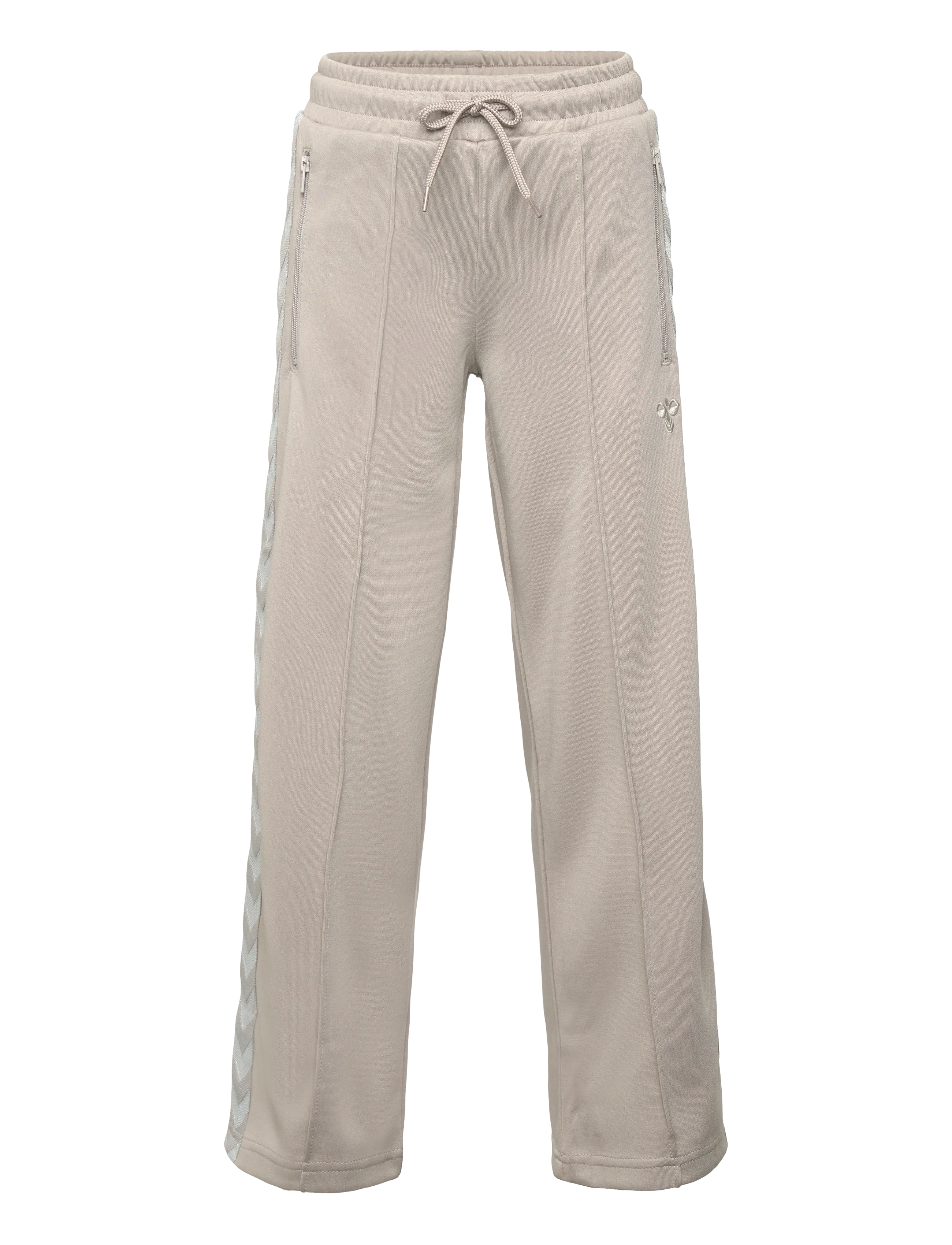 Hummel hmlJR WIDE LEG POLY TAPE PANTS - Hummel - ROCK RIDGE / beige