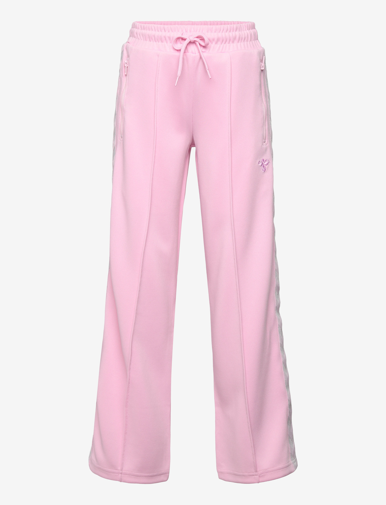 Hummel - hmlJR WIDE LEG POLY TAPE PANTS - sweatpants - roseate spoonbill - 0