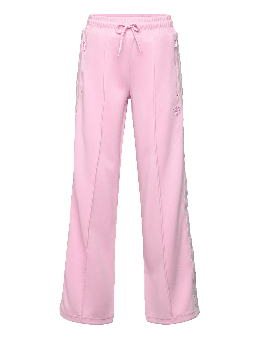 Hummel - hmlJR WIDE LEG POLY TAPE PANTS - sweatpants - roseate spoonbill - 0