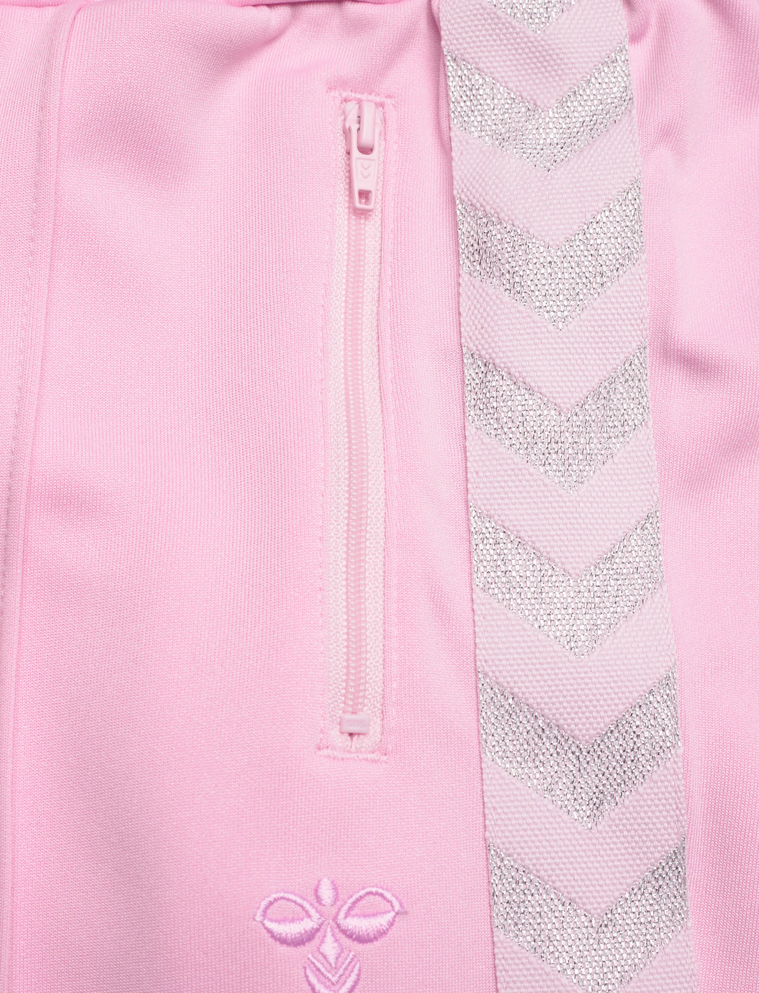 Hummel - hmlJR WIDE LEG POLY TAPE PANTS - sweatpants - roseate spoonbill - 4