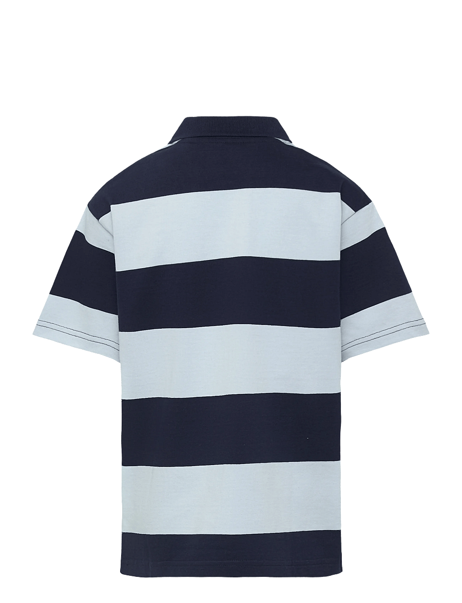 Hummel - hmlJR LOOSE STRIPED POLO S/S BEE - lühikeste varrukatega polod - dress blues - 1