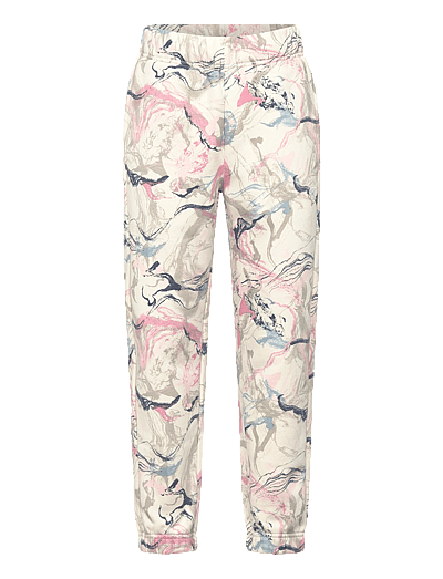 Hummel hmlJR LOOSE AOP ADJ WAIST PANTS - Odzież - SILVER BIRCH / multi