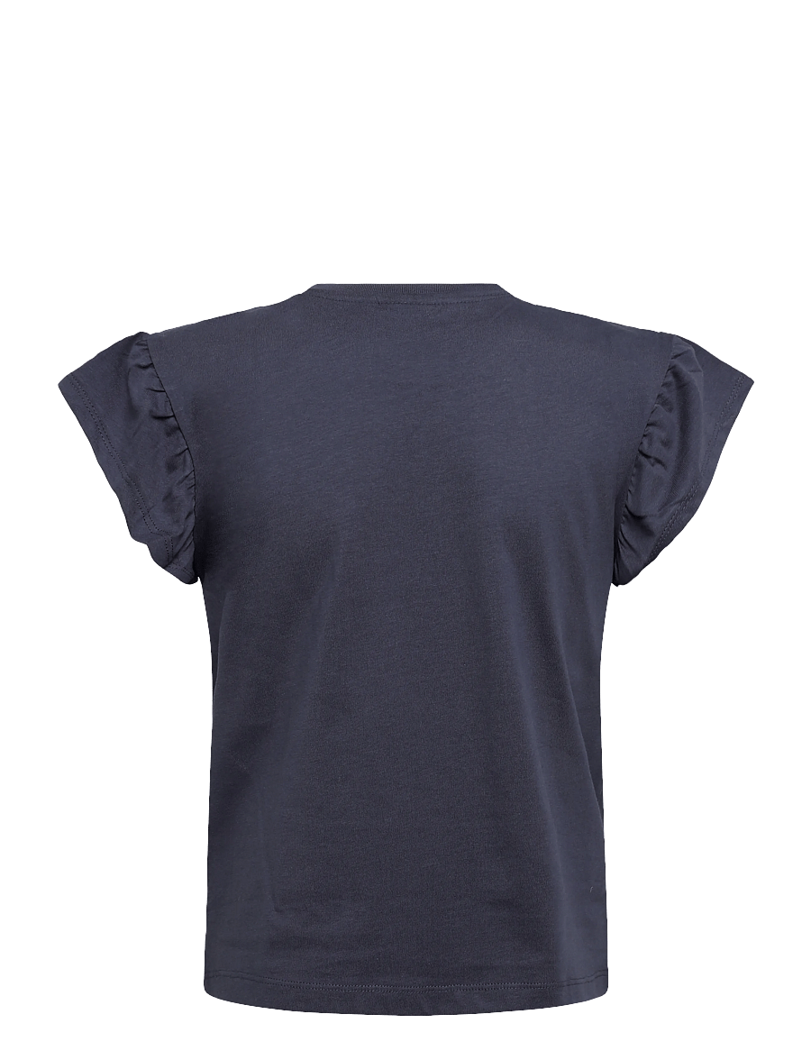 Hummel - hmlJR RUFFLE T-SHIRT SS BIG BEE - short-sleeved t-shirts - ombre blue - 1