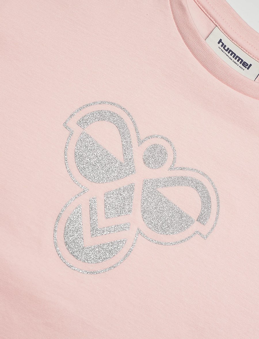 Hummel - hmlJR RUFFLE T-SHIRT SS BIG BEE - kurzärmelig - pale lilac - 2