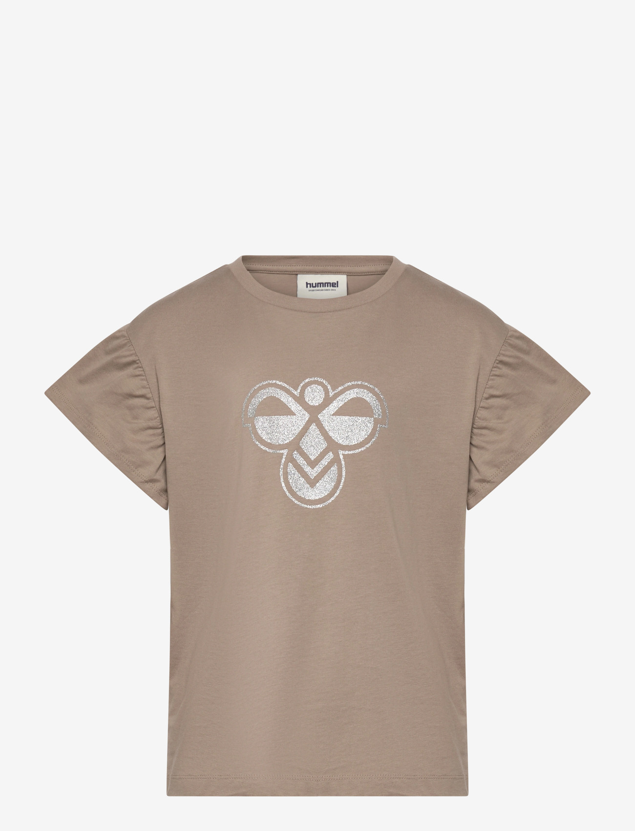 Hummel - hmlJR RUFFLE T-SHIRT SS BIG BEE - kortærmede t-shirts - rock ridge - 0